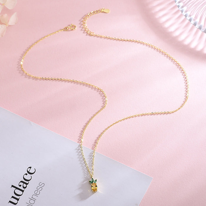 Pineapple Precious Gem Necklace