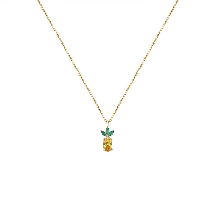 Pineapple Precious Gem Necklace