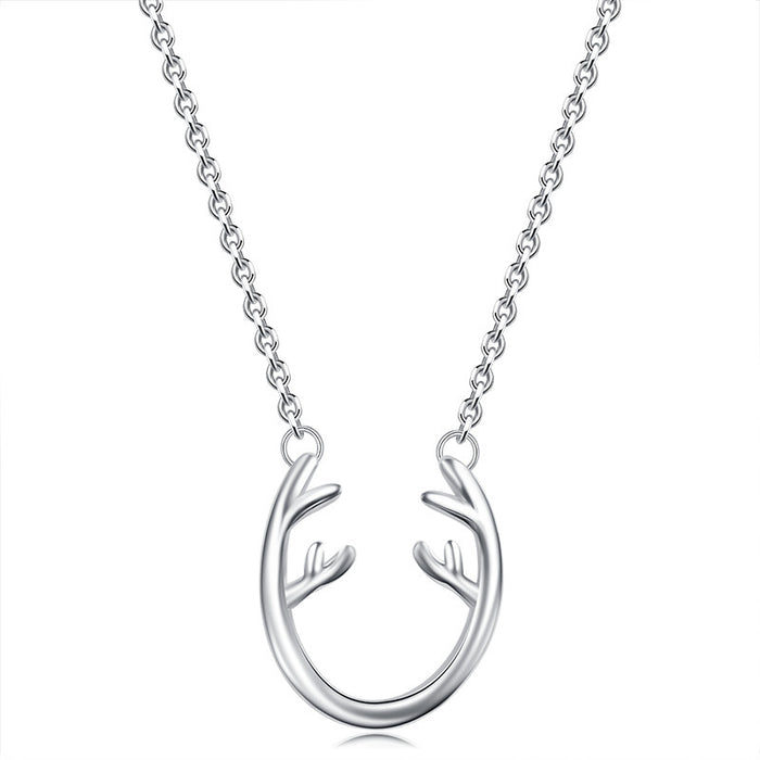 Antler Silver Necklace