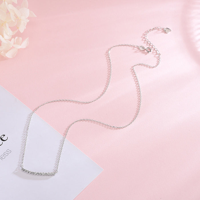 Diamond Curved Necklace