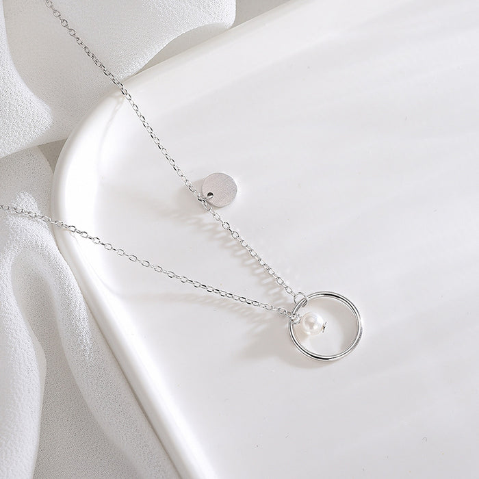 Pearl Silver Chain Necklace