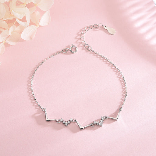Diamond V-Shaped Bracelet