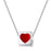 Square Heart Clavicle Necklace
