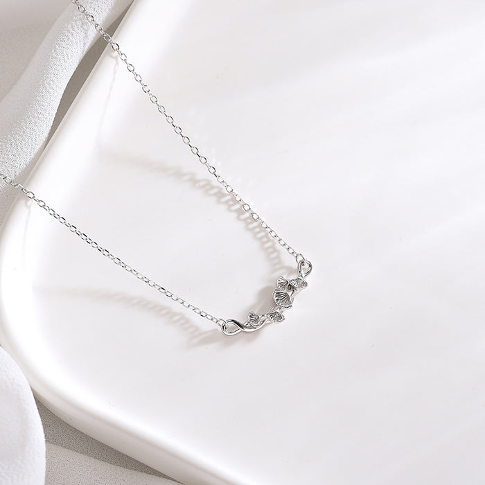 Ginkgo Leaf Silver Necklace