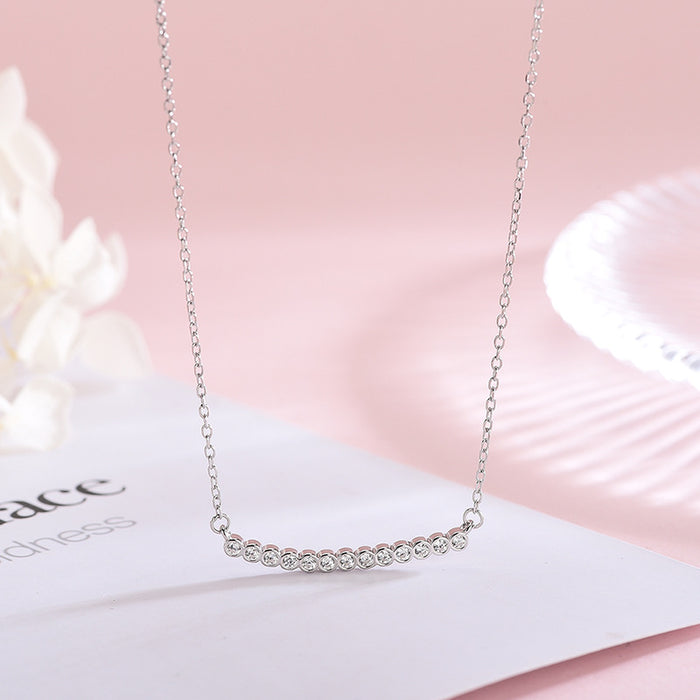 Diamond Curved Necklace