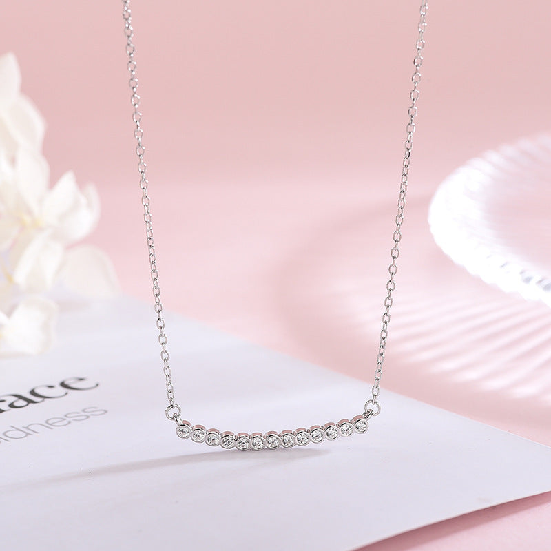 Diamond Curved Necklace