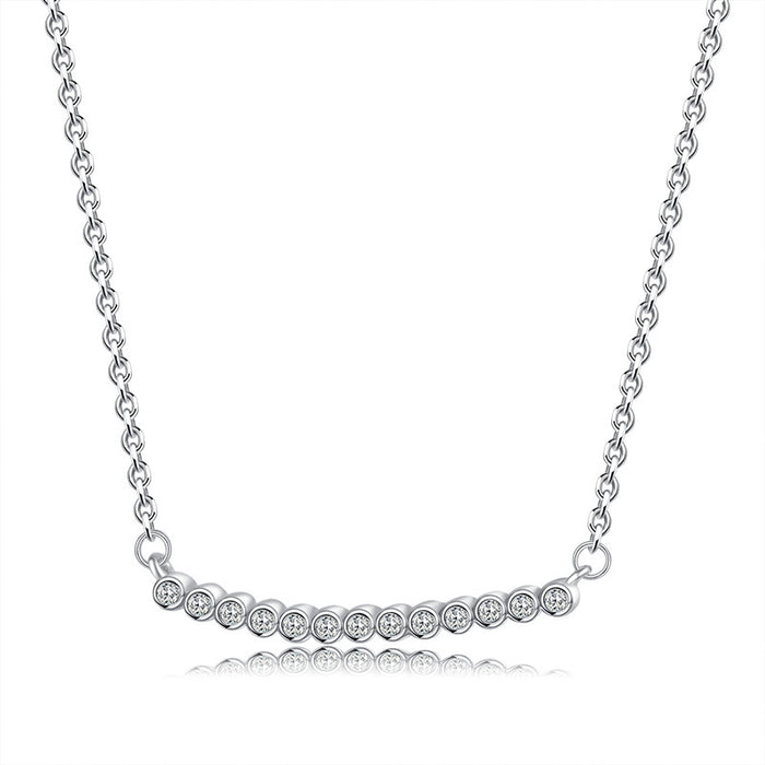 Diamond Curved Necklace