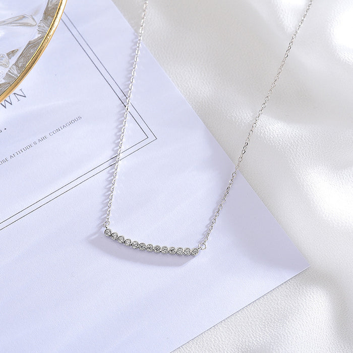 Diamond Curved Necklace