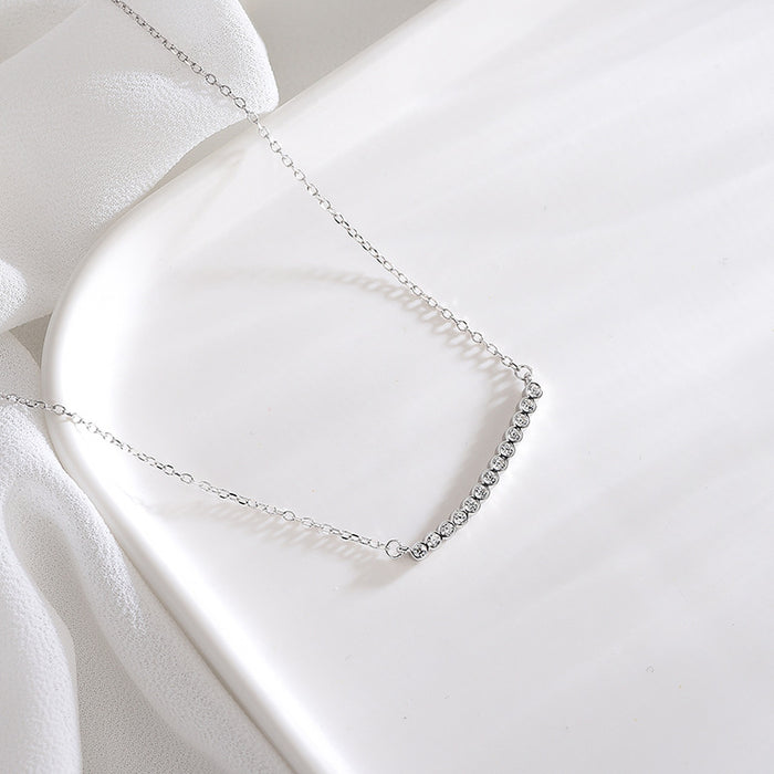 Diamond Curved Necklace