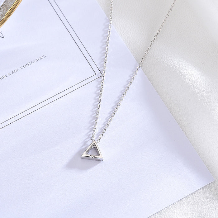 Geometric Triangle Necklace