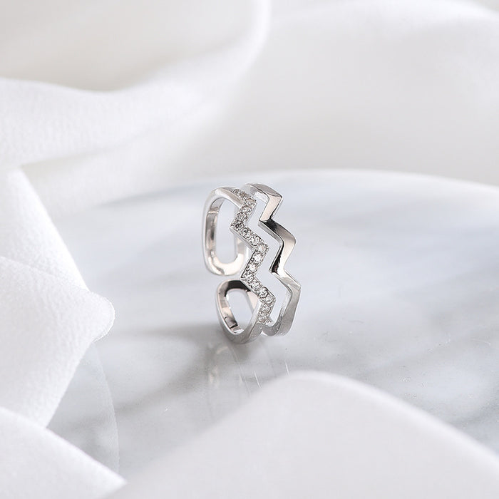 Double-Layer Diamond Ring