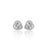 Heart-Shaped Diamond Stud Earrings