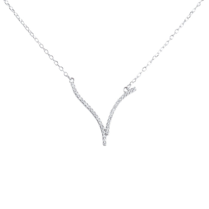 Y-Shaped Diamond Necklace