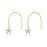 Flower Gold Lace Hook Earrings