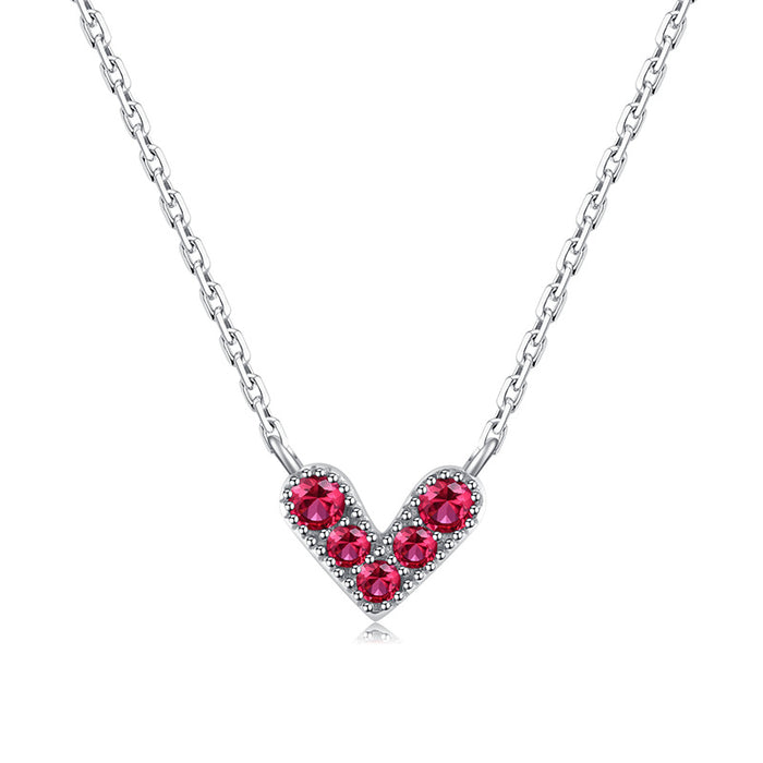 Purple Gem Heart Necklace