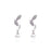 Diamond leaves Pearl Earrings