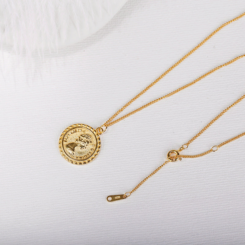 Elizabeth Round Coin Pendant