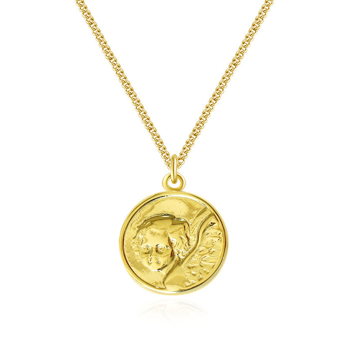 Cupid Angels Round Necklace