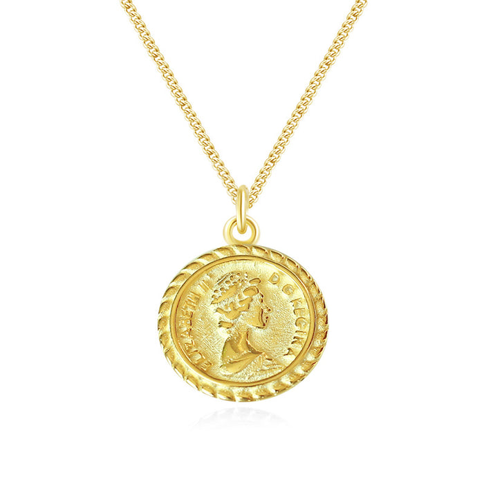 Elizabeth Round Coin Pendant