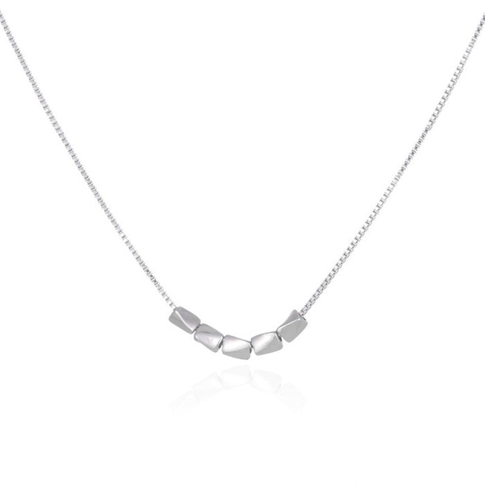Curve Bean Silver Necklace